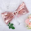LEBENGURU Metallic Rose Spandex Chair Sashes, 50pcs Premium Stretch Bows