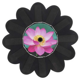 Bomba de fuente solar, kit de panel de fuente de agua de energía solar circular de 1.4W con 8 cabezales de pulverización, bomba flotante para estanque, fuente, baño de pájaros, decoración de jardín