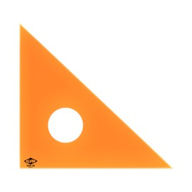 ALVIN Fluorescent Professional Acrylic Triangle 45/90 Degree Model 131F-10 Multipurpose Tool for Drafting Design and Architecture Great for Machining and Woodworking - 10" Inch