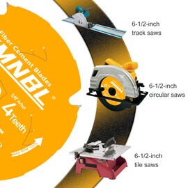 6-1/2 Inch Hardie Blade Fiber Cement Saw Blade, 4T PCD Tipped Replace for Diablo 6 1/2 Circular Saw Blade, for Fiber Cement Laminate Flooring, 5/8-Inch DMK Arbor, Polycrystalline Diamond Blade