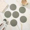 8PCS Leather Coasters For Drink Black Round Leather Drink Coaster