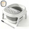 Collapsible Foot Bath Tub with Long Handle Foot Brush, Foldable
