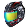 1Storm Motorcycle Bike Full FACE Helmet Mechanic Skull - Tinted