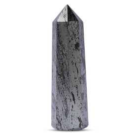 Hematite Healing Crystal Tower Obelisk – Crystals and Healing Stones for Meditation, Reiki, Chakra Balancing, and Crystal Grids – Crystal Points for Home or Office – Spiritual Decor & Gift
