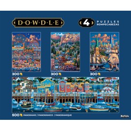 Buffalo Games - Eric Dowdle - 4 X 1 Multipack - Dowdle 4 in 1 Multipack - Multipack Jigsaw Puzzles for Adults - Challenging Puzzle Perfect for Game Nights - Finished Size Varies