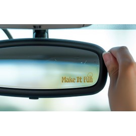 Ecomaholics 3 x Make it Fun Rearview Mirror Decal, Tumbler Vinyl Stickers, Travel Mug Sticker, Rearview Mirror Sticker Affirmation,Car Window Stickers,Car Decals-Golden