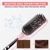 Ionic Hair Straightener & Curling Brush, Heated Flat Iron Brush,