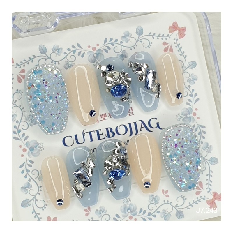 Sky Pixie Handmade Nail Tips - Oval XL / 스카이