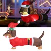 Inflatable Weiner Dog 1.5 Meters Illuminated Polyester Fiber Blow Up