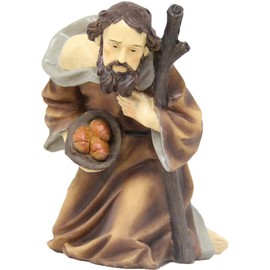 FADEDA Shepherd Kneeling/Height: 9 cm/Hand-Painted/Detailed Nativity Scene Figures - Christmas Table Decoration Nativity Accessories
