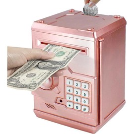 Piggy Banks, Electronic Password Code Money Banks ATM Banks Box Coin Bank for Boys and Girls - Color: Navy(2)