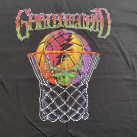 Hollister Grateful Dead LS Graphic Tee Mens XL Black SYF Basketball Sleeve Print