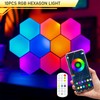 Ciascy 10Pcs RGB Hexagon Light Panels LED Wall Lights, Smart