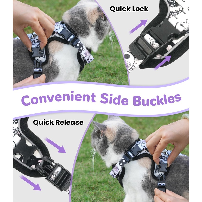 Halypet Cat Harness and Leash Set for Walking, Escape Proof
