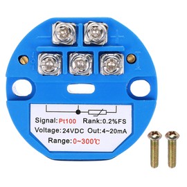 sourcing map 0-300C RTD PT100 Temperature Sensor Transmitter Module 4-20MA DC24V Temperature Amplifier for Thermocouple, PLC Modules