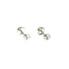 Turquoise Sterling Silver Round Stud Earrings 925 - (TQST1506162), Sterling