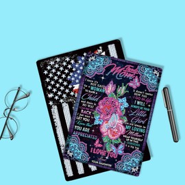 DCIDBEI Diamond Painting Notebook A5 Blanco Rose Flowers Painting by Numbers Adult Diary Diamond Painting Notebooks Craft Set Diamond Painting Beginners Gifts for Girls