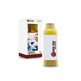 Laser Tek Services Compatible Toner Refill Kit Replacement for HP 642A CB402A Works with HP Color Laserjet CP4005 CP4005DN Printers (Yellow, 1 Pack) - 7,500 Pages