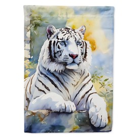 Caroline's Treasures White Tiger Garden Flag Mailbox Flag Decorative Yard Flag Banner Outside Patio Artwork Yard Flower Beds, Garden Size, Multicolor