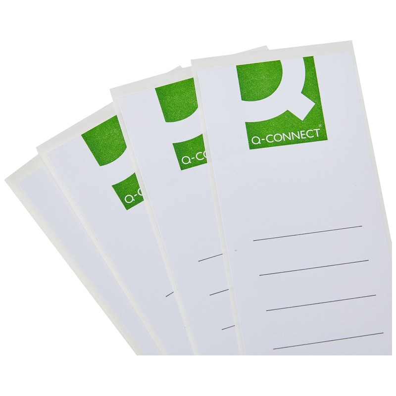 Q Connect Lever Arch File Spine Label (Pack of 10),White