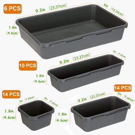 Kutesna 44 PCS Plastic desk drawer organizer set