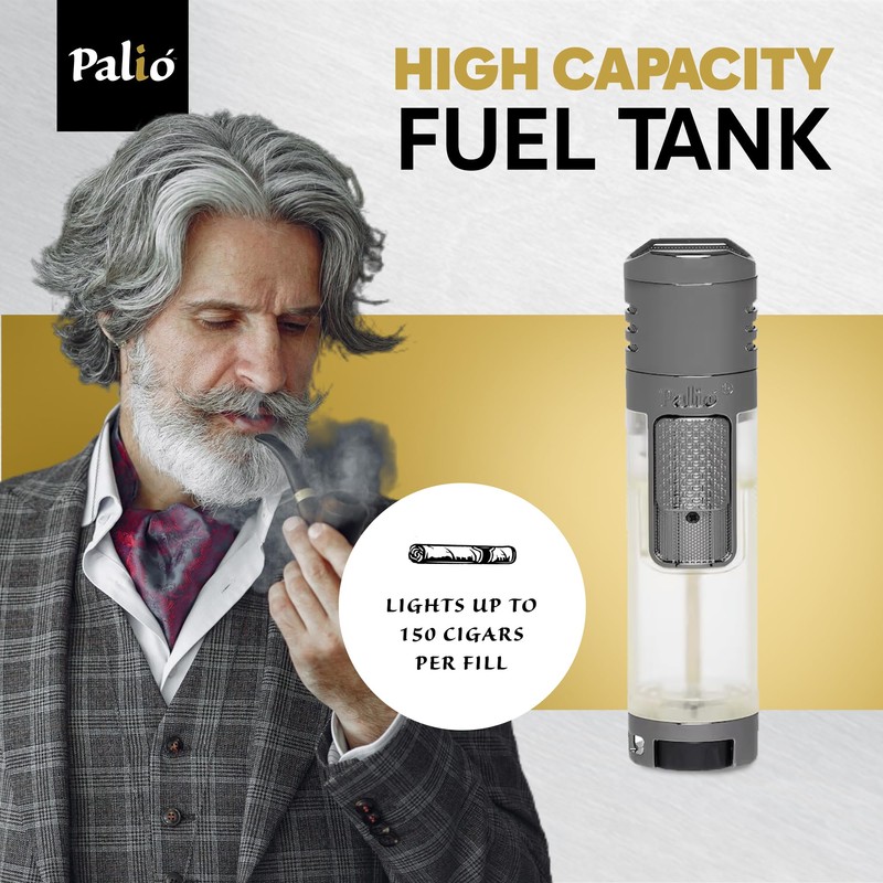 Palió Veneto Quadruple Jet Flame Butane Torch Lighter, Blue |