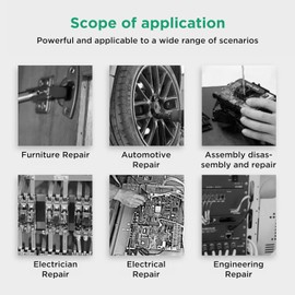 Square, 70 mm long bits set, 10-piece bit set made of S2 alloy steel with strong magnetic head and 1/4 inch hex handle, bit set suitable for hand drill screwdrivers