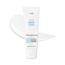 ETUDE SoonJung 2x Intensive Cream for Barrier Repair, Rich Moist, Madecassoside & Panthenol for Soothing, Face Moisturizer for Sensitive Skin, pH Balanced, Hypoallergenic, Korean Skin Care,2.02 Fl Oz