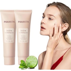 2 Pack Gel exfoliante purificante，Exfoliating Scrub Gel for Face and Body，Elimina Suavemente las Células Muertas, Hidrata y Unifica el Tono para una Piel Radiante，100% Natural para Todo Tipo de Piel