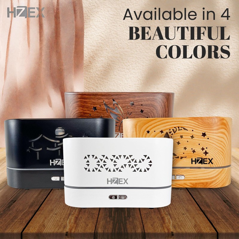 HZEX Pods Colorful Flame Aromatherapy Diffuser, 200ml Essential Oils Mist