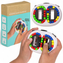 MIJOMA Magic Finger Toy - Rotating Anti-Stress Plastic Toy 12.5cm - Sensory Fidget Toy for Kids & Adults - Concentration Aid & Relaxation