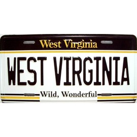 West Virginia State License Plate Novelty Fridge Magnet
