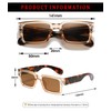 ZIMUSUN Square Frame Sunglasses for Women Men Trendy Chunky Rectangle