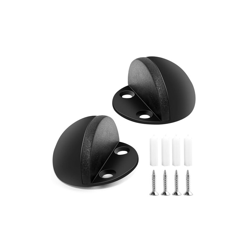 Topes de puerta autoadhesivos, protector de pared de acero inoxidable,