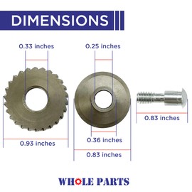 Whole Parts Upgrated Edlund Knife and Gear Kit Part# KT2326 - Replacement & Compatible with Some 203 and 266 Electric Can Openers