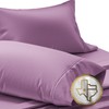 TEXAS LINEN CO. 100% Egyptian Cotton Standard/Queen Size Pillow Cases Set of 2-1000 Thread Count Pillow Cover - Soft, Breathable & Cooling Plum Pillowcases Set of 2 for Standard/Queen Pillows