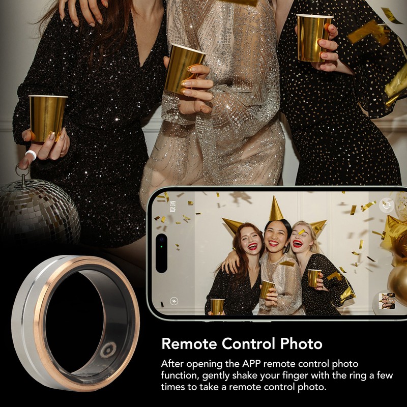 Smart Health Ring with APP Sleep Monitoring Step Counting Camera