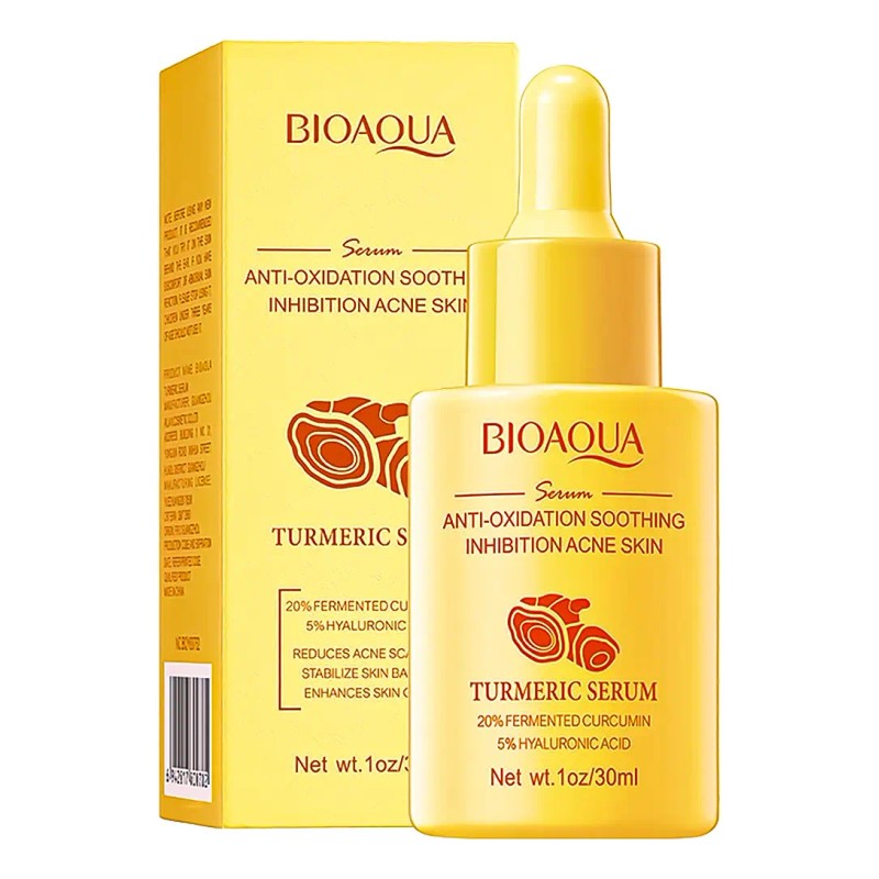Sérum Facial Bioaqua de Cúrcuma con Ácido Hialurónico para Iluminar