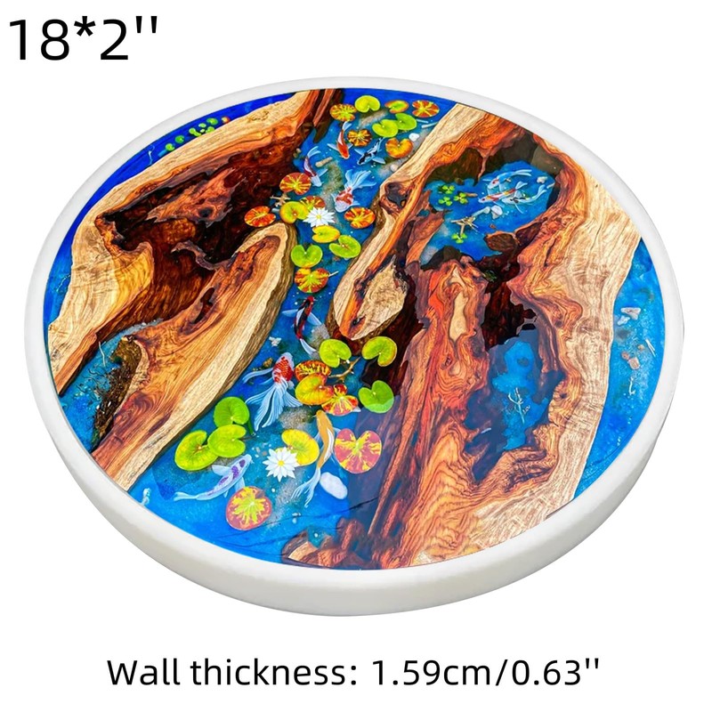 18" Diameter x 2" Deep Round Silicone Mold - Reinforced