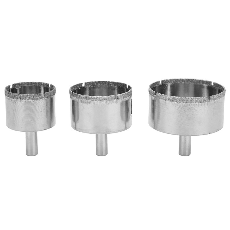 3pcs Portable Hole Opener Saw Drill Bit Tool for Glass