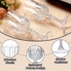 JUSONEY 7oz Vintage Plastic Wine Glasses,Crystal Textured Plastic Goblets,Disposable Wine