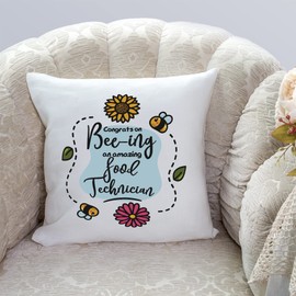 MUGFFINS FOOD TECHNICIAN Cushion Padding included - in English - Thanks For Beeing Amazing - Funny gift - Pillow: cover and filling 15.7x15.7 inches