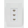 RiteAV Decorative 1 Gang 3 Port Cat6 Wall Plate -
