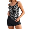 AI'MAGE Women Tankini Swimsuits 2 Piece Floral Print Athletic Bathing