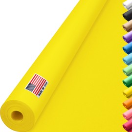 Paclord 48" x 1200" (100 ft) Yellow Construction Paper Roll, (Pack of 1 Roll, Yellow Color) – Made in USA Construction Kraft Paper Roll for School Projects – Color Paper for Crafts, Art Paper for Kids