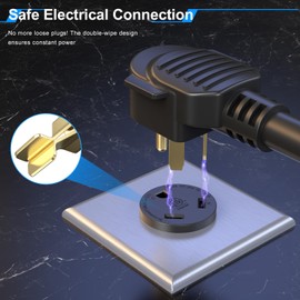 30A RV Receptacle Panel Box Outlet Replacement NEMA TT-30R Outlet 125 Volts Power Socket 3-Slot Straight Blade Grounded Flush Mount for RV Travel Trailer Campers Motorhome ETL Listed