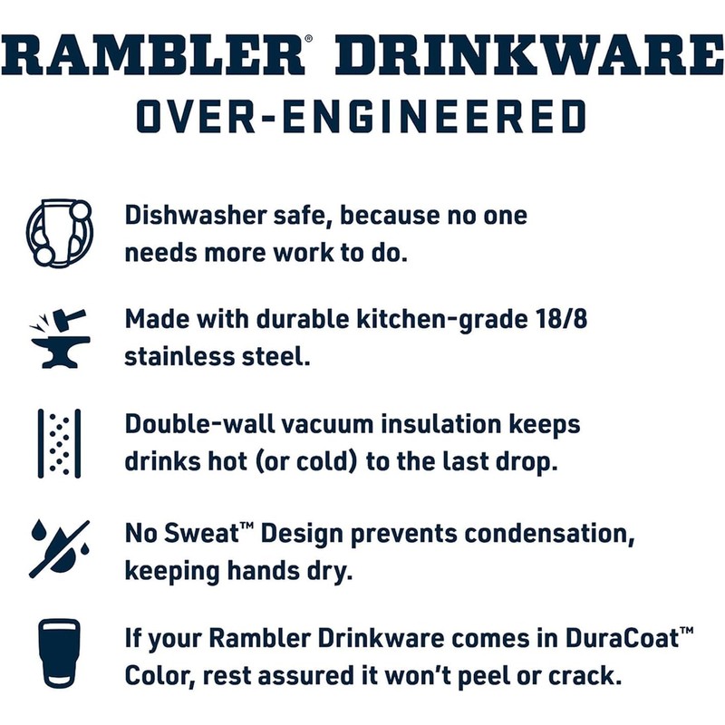 YETI Rambler Straw Cup, Navy, 42 oz