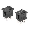 sourcing map Mini 4-Pin Boat Rocker Switch On/Off/On AC 250V/6A