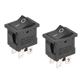 sourcing map Mini 4-Pin Boat Rocker Switch On/Off/On AC 250V/6A 125V/10A Pack of 2