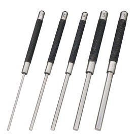 WHLLING 5-Piece Roll Pin Punch Set, 8-Inch Carbon Steel Pin Punch Set with Knurled Grip, Pin Diameter 1/8", 3/16", 1/4", 5/16" and 3/8"